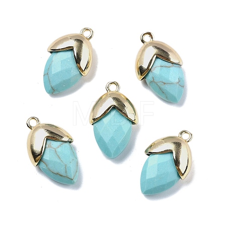 Synthetic Dyed Turquoise Pendants G-U019-03A-07-1