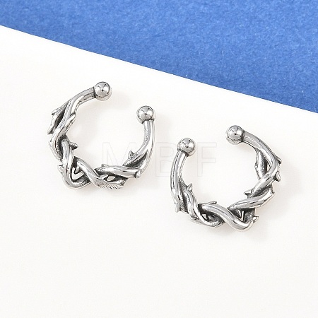 316 Stainless Steel Hoop Nose Rings AJEW-C044-05B-AS-1
