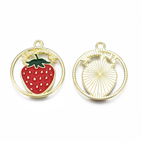 Alloy Enamel Pendants ENAM-S126-102-A-RS-1