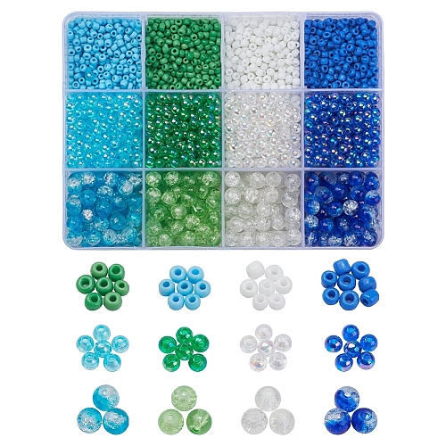 DIY Round Beads Jewelry Making Finding Kit DIY-YW0005-15A-1
