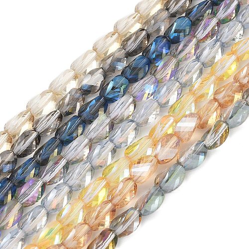 Electroplate Glass Beads Strands EGLA-L045-C-1