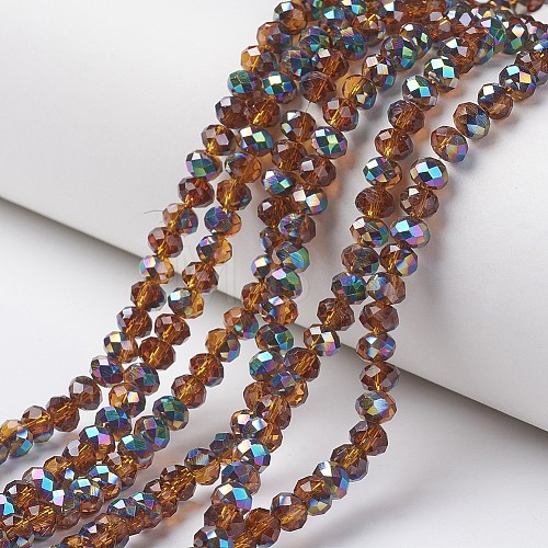 Electroplate Transparent Glass Beads Strands EGLA-A034-T1mm-Q03-1