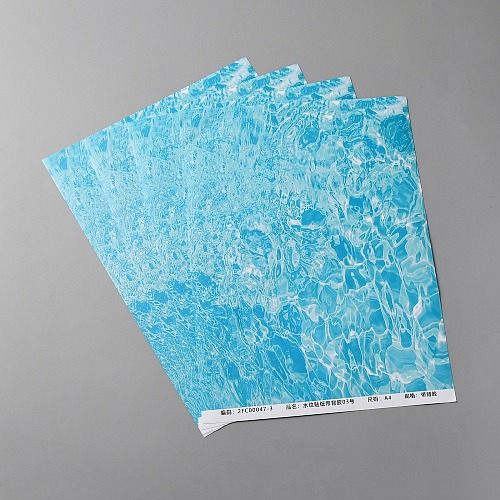 Coated Paper Water Ripple Stickers DIY-WH0399-40C-1