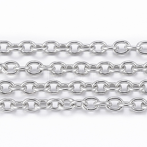 Non-Tarnish 3.28 Feet 304 Stainless Steel Cable Chains X-CHS-H009-27P-1