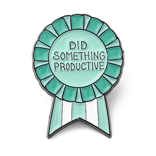 Word Did Something Productive Dopamine Color Series Medal Enamel Pin JEWB-D018-01C-EB-1