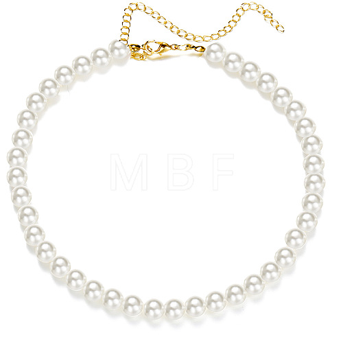 Imitation Pearl Beaded Choker Necklaces WGB7F3C-24-1