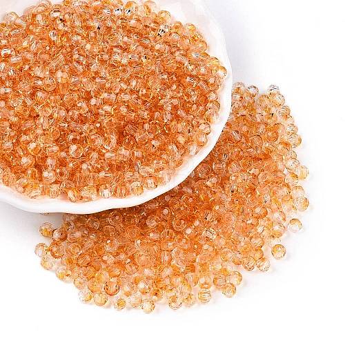 Baking Paint Electroplate Transparent Glass Seed Beads SEED-N006-07G-1