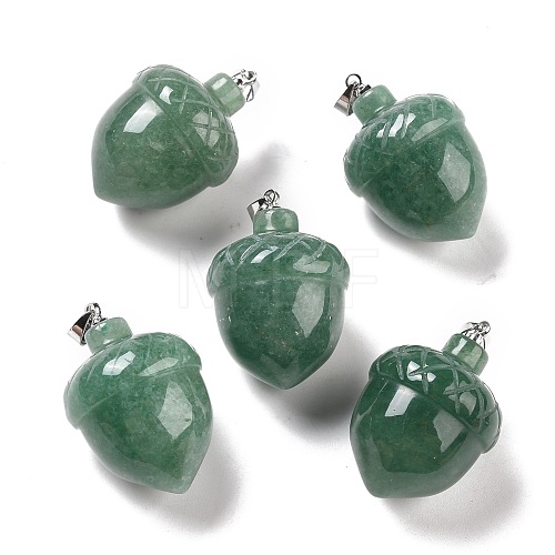 Natural Green Aventurine Pendants G-M393-01P-02-1