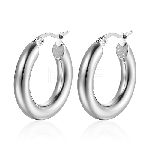 Non-Tarnish Stainless Steel Hoop Earrings for Women KQ9040-2-1