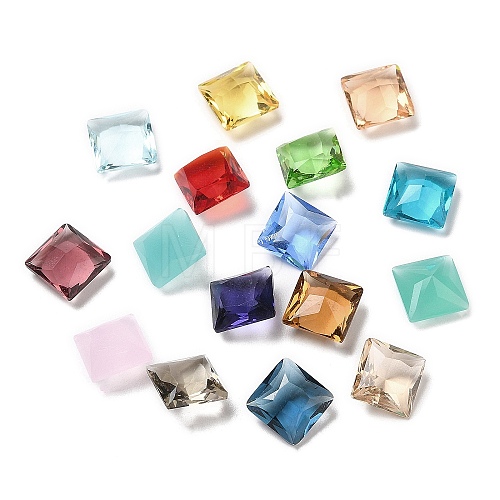 Pointed Back Glass Rhinestone Cabochons GLAA-B012-38B-1