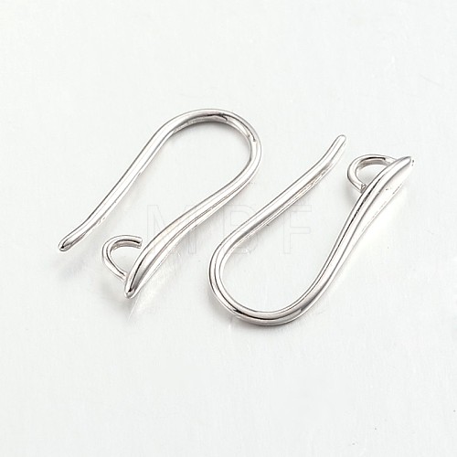 Brass Earring Hooks for Earring Designs KK-M142-02P-RS-1