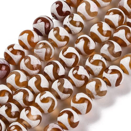 Tibetan Style dZi Beads G-U006-06J-02-1