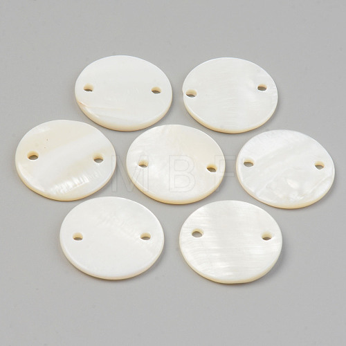 Natural Freshwater Shell Links/Connectors SHEL-T017-28-1