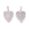 Brass Micro Pave Cubic Zirconia Pendants KK-D159-24P-2