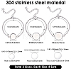 12Pcs 3 Styles 304 Stainless Steel Cable Chain Bracelet Making STAS-SP0002-11-2