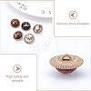 CHGCRAFT 18Pcs 3 Colors Cellulose Acetate(Resin) and Alloy Buttons DIY-CA0004-45-5