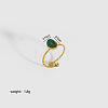 Oval Natural Green Aventurine Ring AR1552-2-1