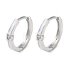 Brass Micro Pave Clear Cubic Zirconia Hoop Earrings for Women EJEW-S234-06P-1