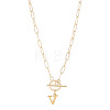304 Stainless Steel Letter Pendant Necklaces NJEW-LP0001-52V-G-1