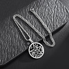 Alloy Witchcraft Pentagram Pendant 201 Stainless Steel Box Chain Necklaces for Men FS-WGE54F1-01-3
