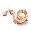 Rhinestone Snake Aolly Brooch with Enamel JEWB-V002-17B-2