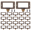 25Pcs Rectangle Zinc Alloy Label Frame Card Holder AJEW-FH0008-75D-1