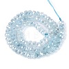 Anti-Tarnish Electroplate Glass Imitation Jade Beads Strands EGLA-T029-6mm-13C-2