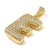 Brass Micro Pave Cubic Zirconia Pendants KK-E061-03G-05-2