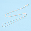 Brass Round Snake Chain Necklace with Lobster Claw Clasps MAK-ZX002-01C-S-1