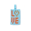 3Pcs Beaded Rectangle with Word Love Charms PALLOY-MZ01086-2