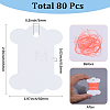 80Pcs Bone Shape Paper Thread Winding Boards SENE-SC0001-09A-2