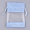 Cotton & Organza Packing Pouches Drawstring Bags ABAG-S004-09E-10x14-2