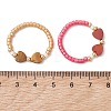 7Pcs Glass and Gemstone Beads Finger Rings for Couple RJEW-MZ00034-4