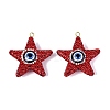 Handmade Polymer Clay & Rhinestone & Resin Big Pendants FIND-Q123-02C-1