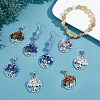 32Pcs 4 Style Alloy European Dangle Charms G-FH0001-48-2