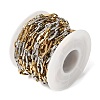 Two Tone 304 Stainless Steel Oval with Cross Link Chains CHS-K018-47GP-2