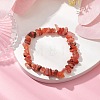 Natural Red Agate Chip Beads Stretch Bracelets for Women BJEW-JB10688-01-2