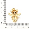 Rack Plating Brass Micro Pave Clear Cubic Zirconia Pendants KK-M309-39I-G-3