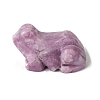 Natural Lilac Jade Carved Frog Figurines PW-WG28658-05-1