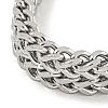 Tarnish Resistant 201 Stainless Steel Wheat Chain Bracelets with Magnetic Clasps for Women and Men BJEW-F473-06P-01-2