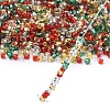 4 Colors Christmas 8/0 Glass Round Seed Beads SEED-X0058-01A-3