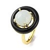 Rack Plating Round Brass Enamel Adjustable Rings RJEW-U004-01C-G-1