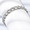 201 Stainless Steel Curb Chain Bracelets for Men STAS-T077-06P-3