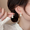 Round Alloy Stud Earrings FS-WGEAF4B-01-2