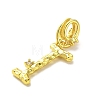 Rack Plating Brass Micro Pave Cubic Zirconia European Dangle Charms KK-L210-015G-I-2