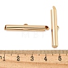 Brass Slide On End Clasp Tubes KK-N254-119G-05-3