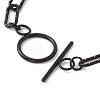 304 Stainless Steel Paperclip Chains Bracelet for Women BJEW-H541-07EB-3