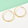Brass Hoop Earrings for Women EJEW-A156-17C-G-1