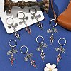 5Pcs Alloy Rhinestone Keychains KEYC-YW00288-01-5