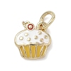 Brass Enamel Charms KK-K368-17G-2